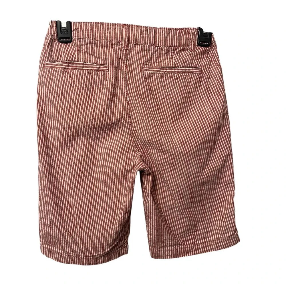 The Childrens Place Red White Stripe Twill Shorts Boys Size 12‎ Casual Summer